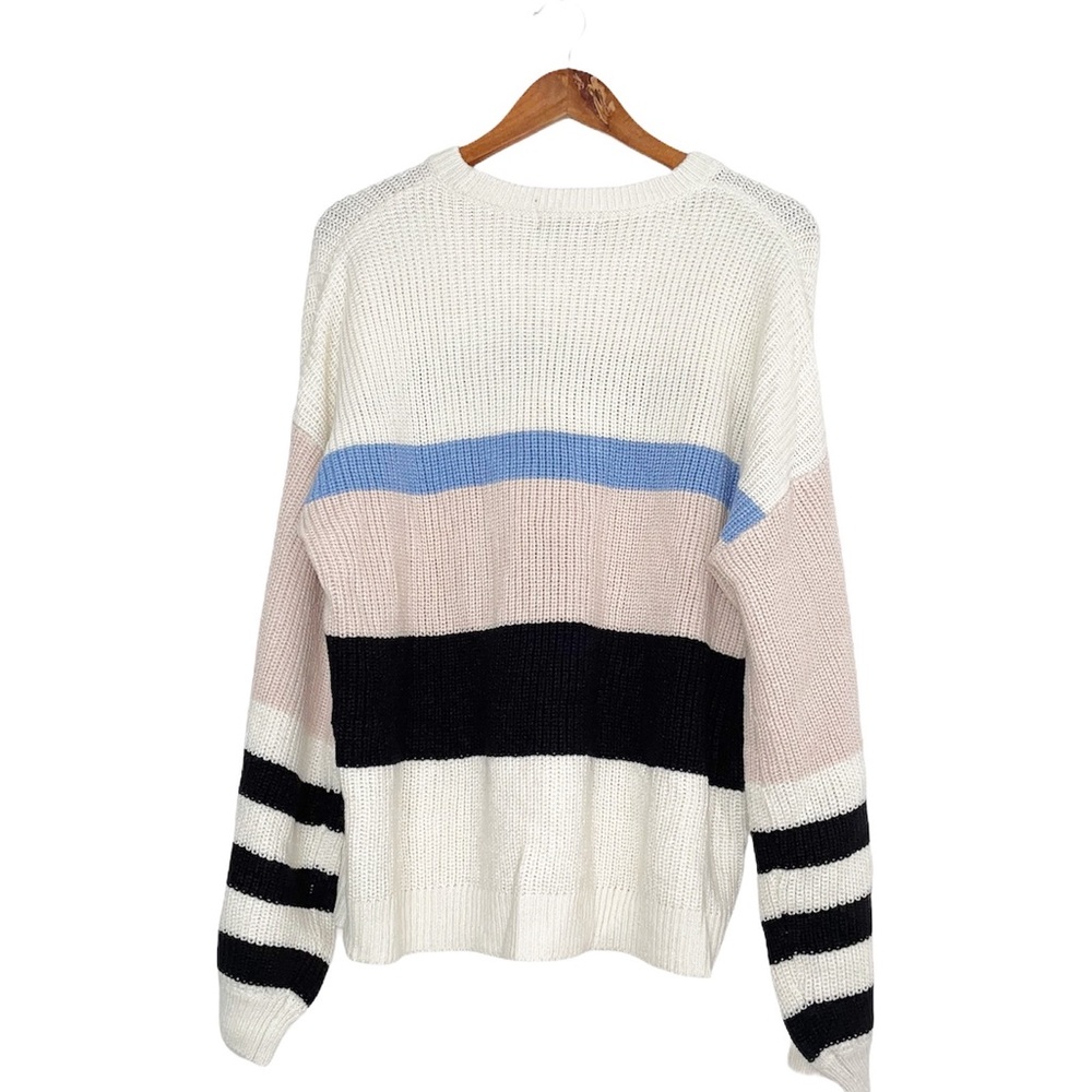 NWT Sanctuary X Anthropologie Multicolored Striped Sweater Large - Picture 5 of 6